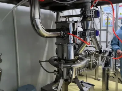 Air jet mill production line