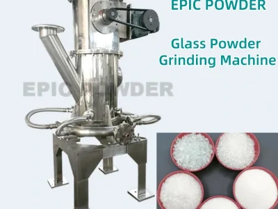 Jet mill for glass powder